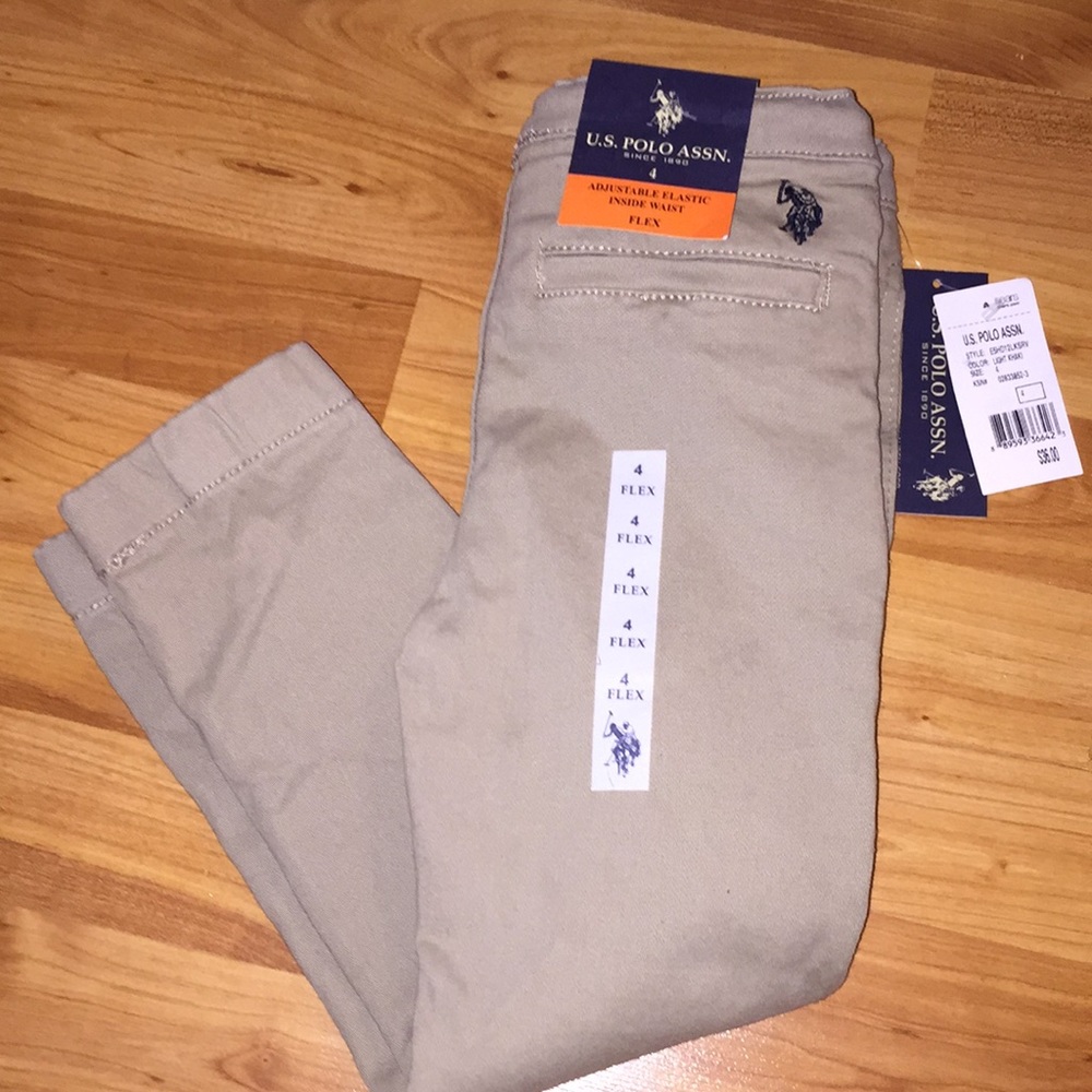 NWT boys size 4 Flex khakis US Polo Assn!